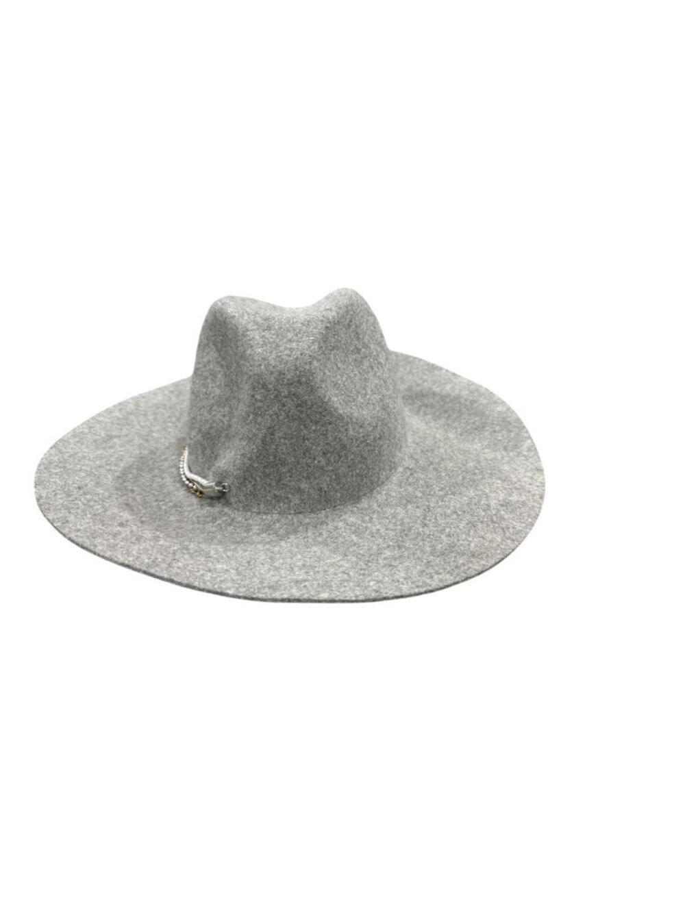 Eugenia Kim Gray Wool Fedora Hat With Embellished Band For Women - Picture 6 of 6